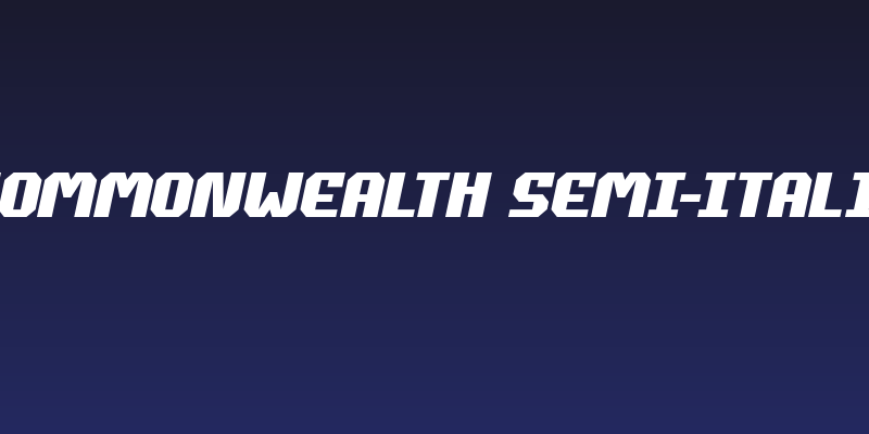 Commonwealth Semi-Italic Social Header