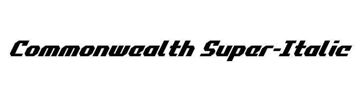 Commonwealth Super-Italic  font caratteri gratis