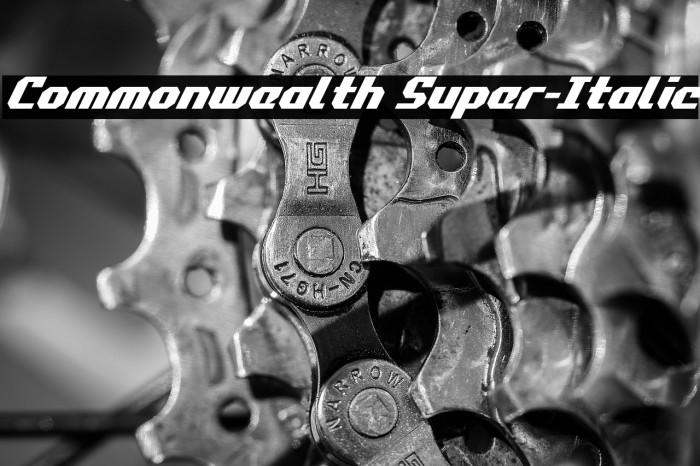 Commonwealth Super-Italic Example 2