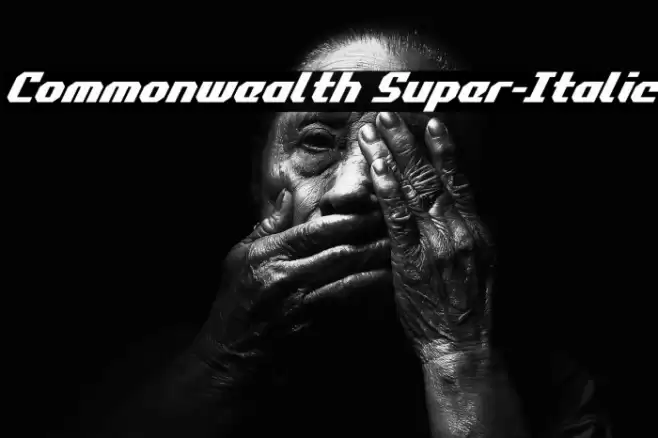 Commonwealth Super-Italic Font examples