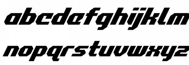 Commonwealth Super-Italic Schriftart Kleinbuchstaben