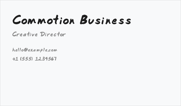 Commotion Business Business Card