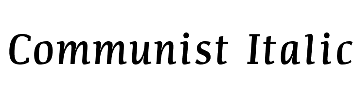 Communist Italic Font