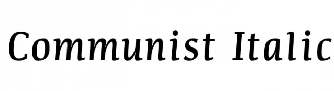 Communist Italic  Fuentes Gratis Descargar