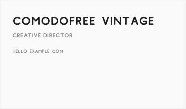 ComodoFree-Vintage Business Card