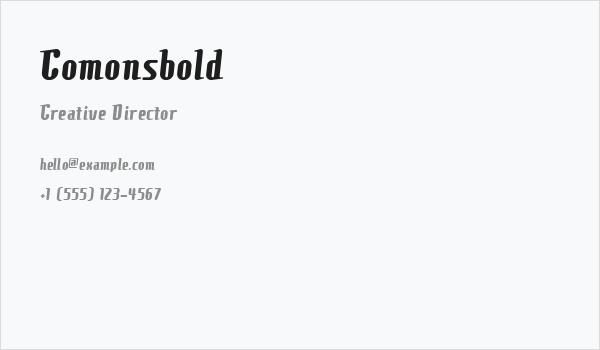 Comonsbold Business Card