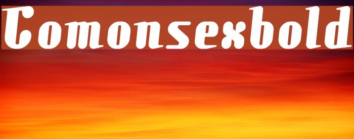 Comonsexbold Font examples