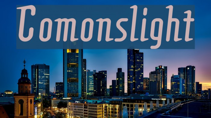 Comonslight Schriftart examples