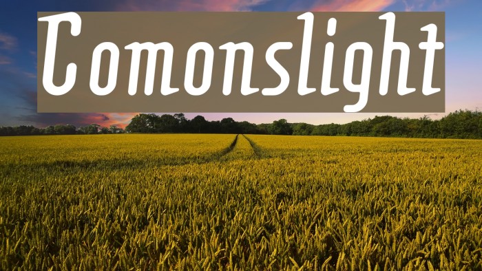 Comonslight Schriftart examples