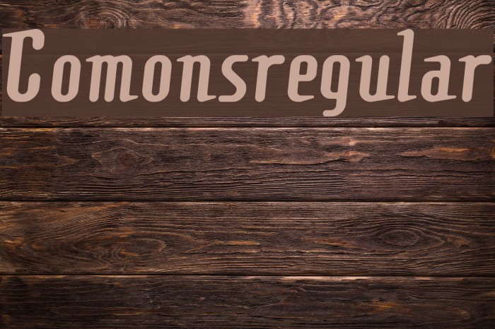 Comonsregular Font examples