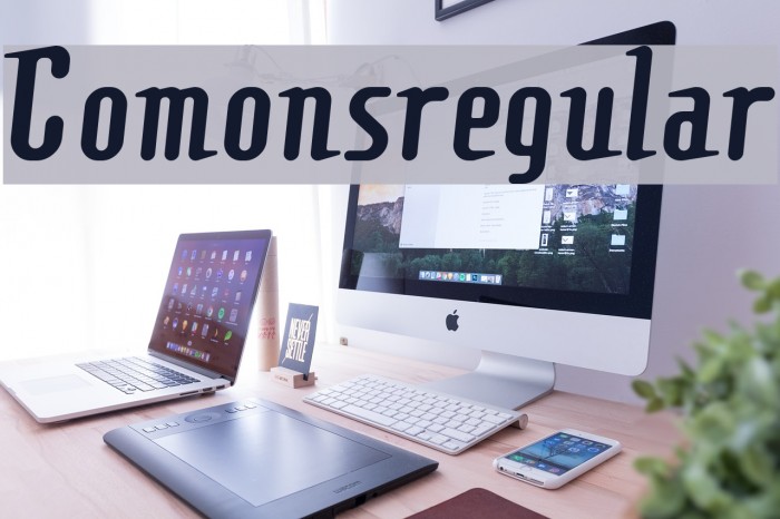 Comonsregular Font examples