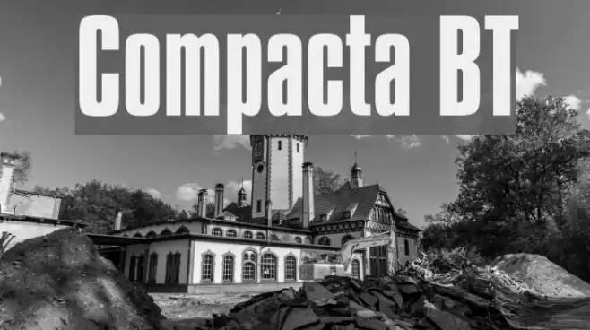 Compacta BT फ़ॉन्ट examples