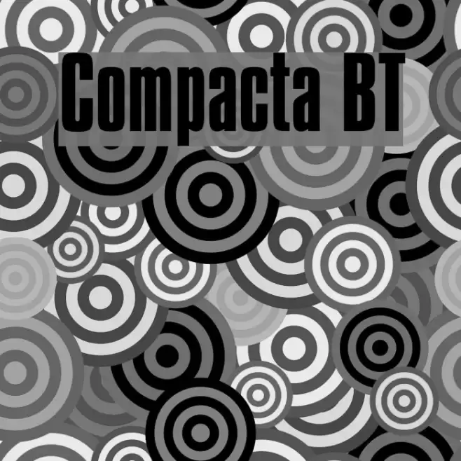 Compacta BT फ़ॉन्ट examples