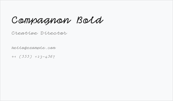 Compagnon Bold Business Card