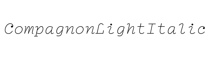 Compagnon Light Italic  Скачать бесплатные шрифты