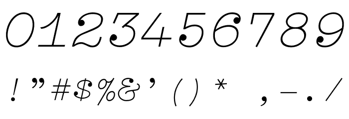 Compagnon Light Italic Font OTHER CHARS