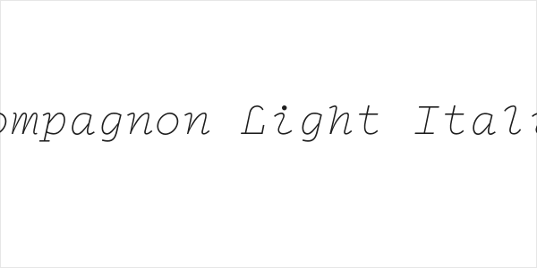 Compagnon Light Italic Logo