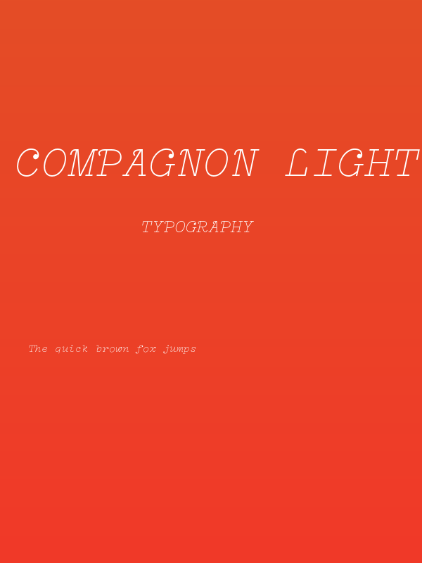 Compagnon Light Italic Poster