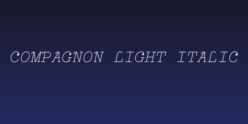 Compagnon Light Italic Social Header