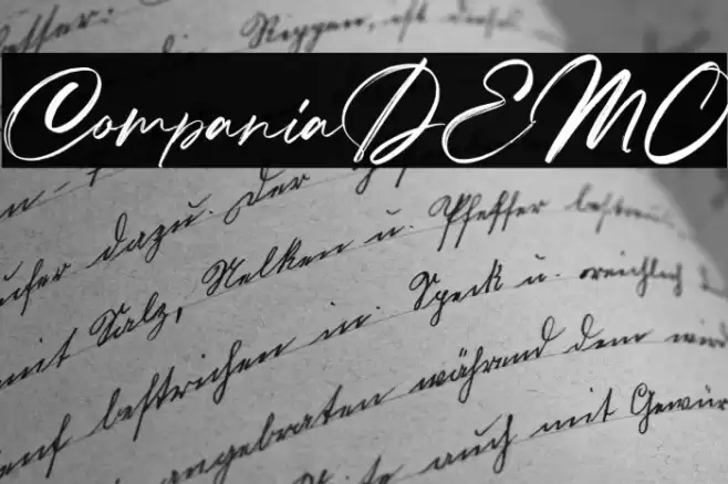 CompaniaDEMO Font examples