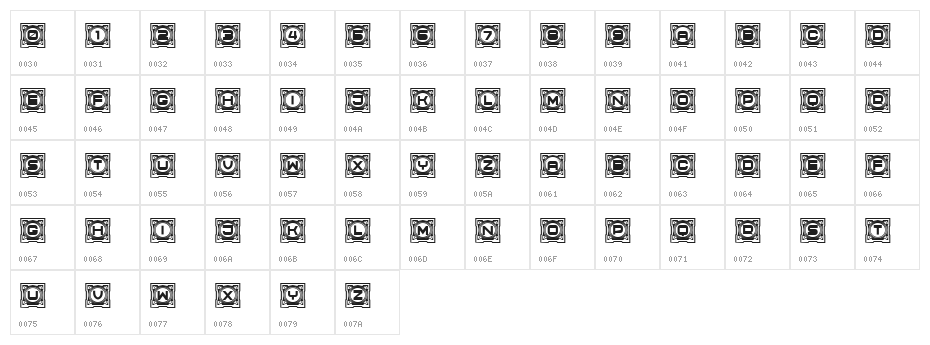 Compare Light Regular Character Map