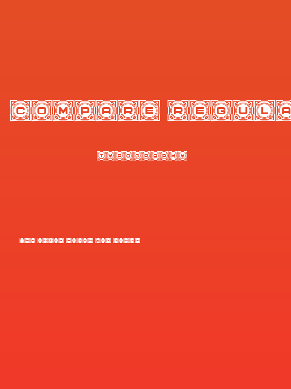 Compare Regular Poster