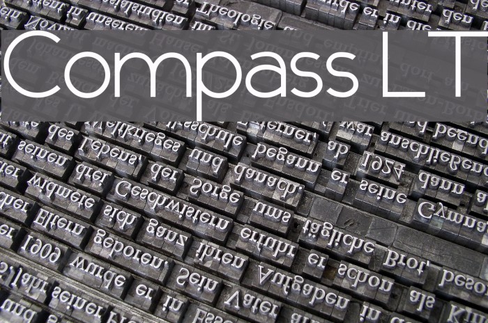 Compass LT Font examples
