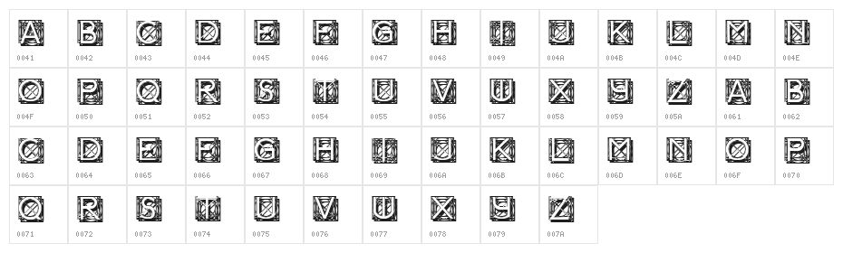 Compass Regular Character Map