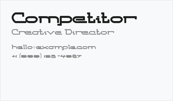Competitor Business Card