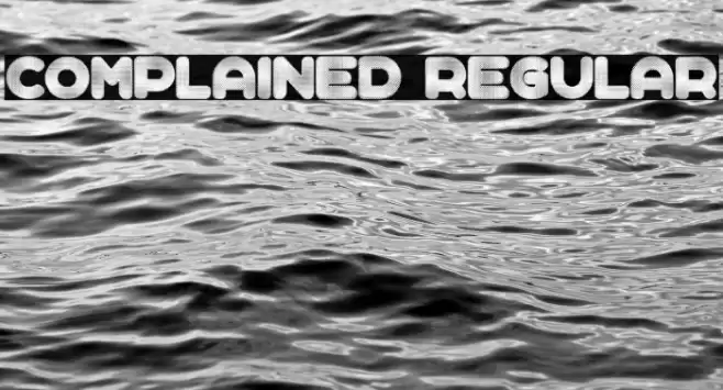 Complained Regular Font examples