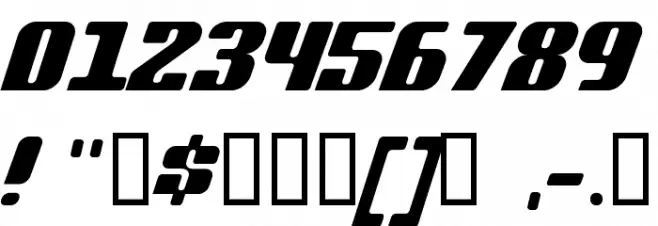 Complete Italic Font OTHER CHARS