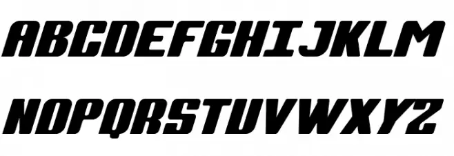 Complete Italic Schriftart Groß