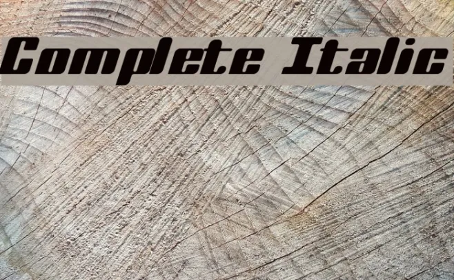 Complete Italic Example 2