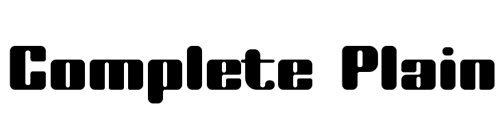 Complete Plain Font