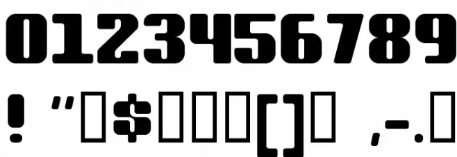 Complete Plain Font OTHER CHARS