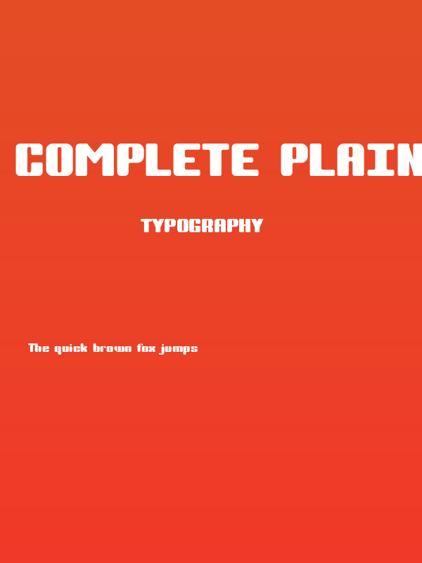 Complete Plain Poster