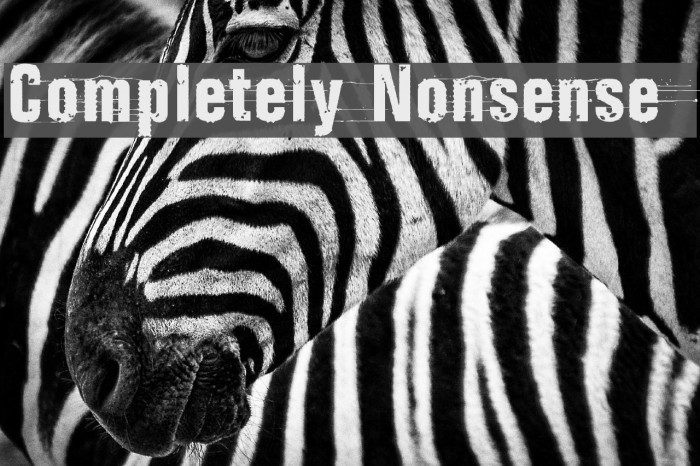 Completely Nonsense Font examples