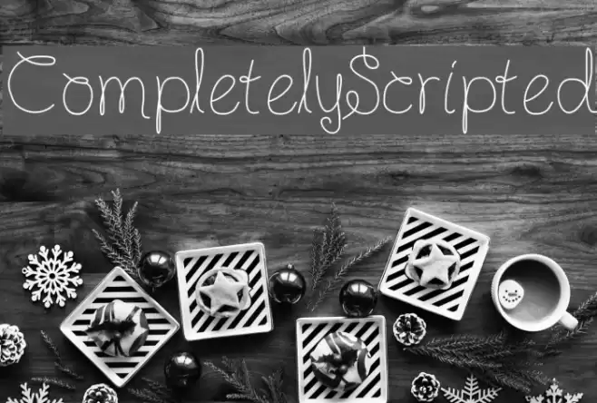 CompletelyScripted Font examples