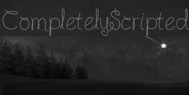 CompletelyScripted Font examples