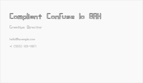 Compliant Confuse 1o BRK Business Card