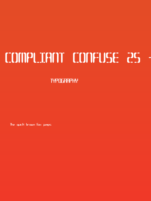 Compliant Confuse 2s -BRK- Poster