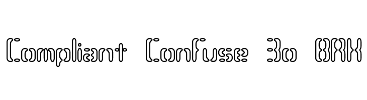 Compliant Confuse 3o BRK  Free Fonts Download