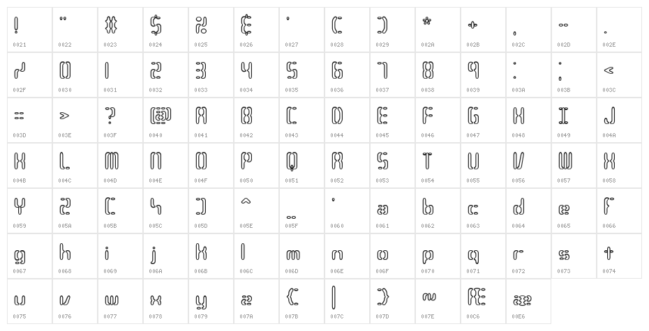 Compliant Confuse 3o BRK Character Map