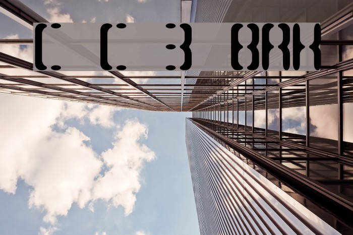 Compliant Confuse 3s BRK Font examples