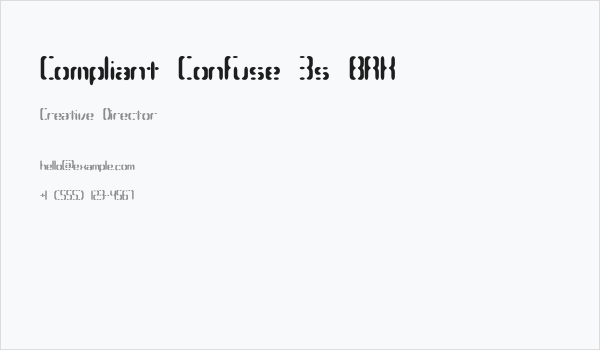 Compliant Confuse 3s BRK Business Card