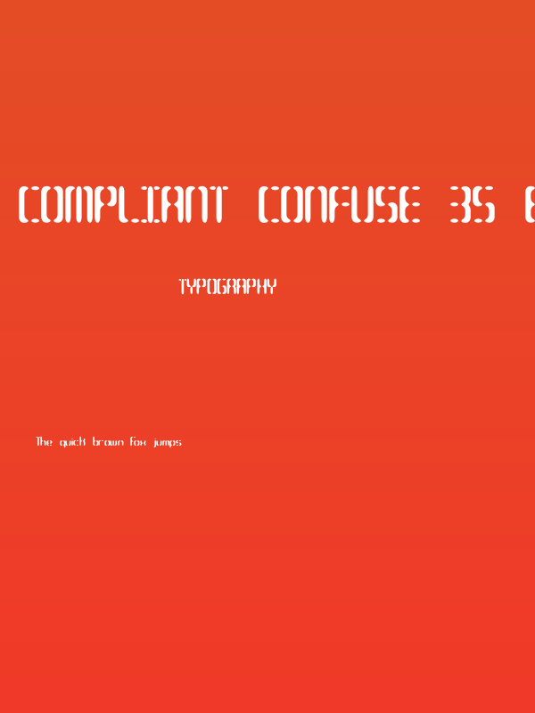 Compliant Confuse 3s BRK Poster