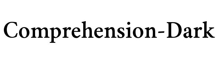 Comprehension-Dark Font
