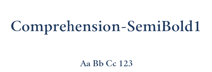 Comprehension-SemiBold1 Font Preview