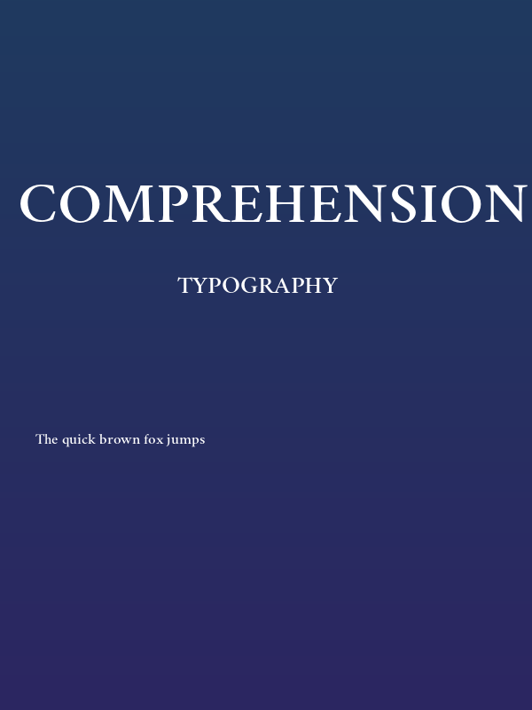 Comprehension-SemiBold1 Poster