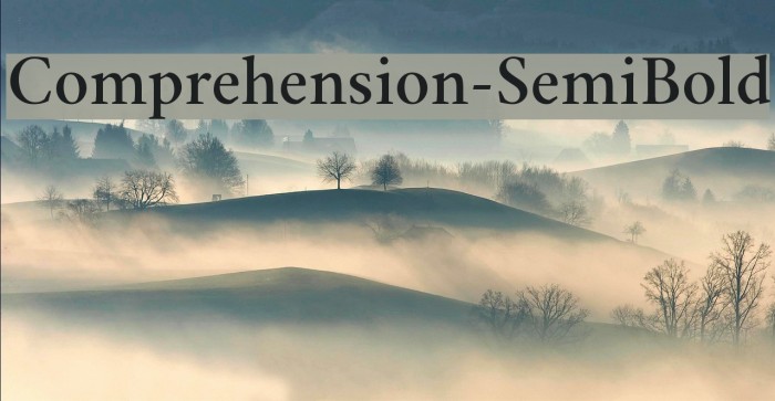 Comprehension-SemiBold Font examples